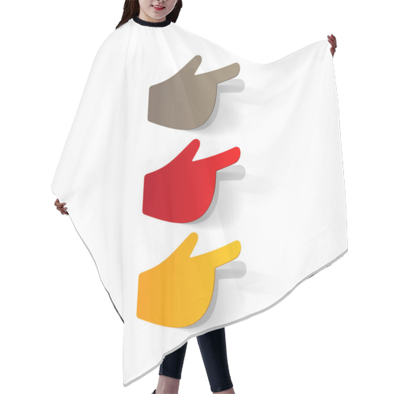 Personality  Pointing Fingers Sticker Hair Cutting Cape