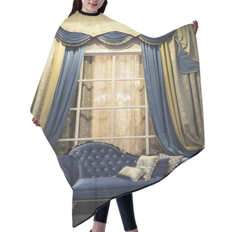 Personality  Interior With Sofa And Curtains Hair Cutting Cape