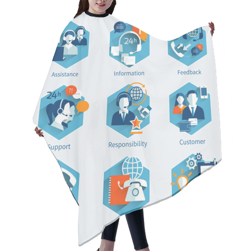 Personality  Customer Service Concept Set Hair Cutting Cape