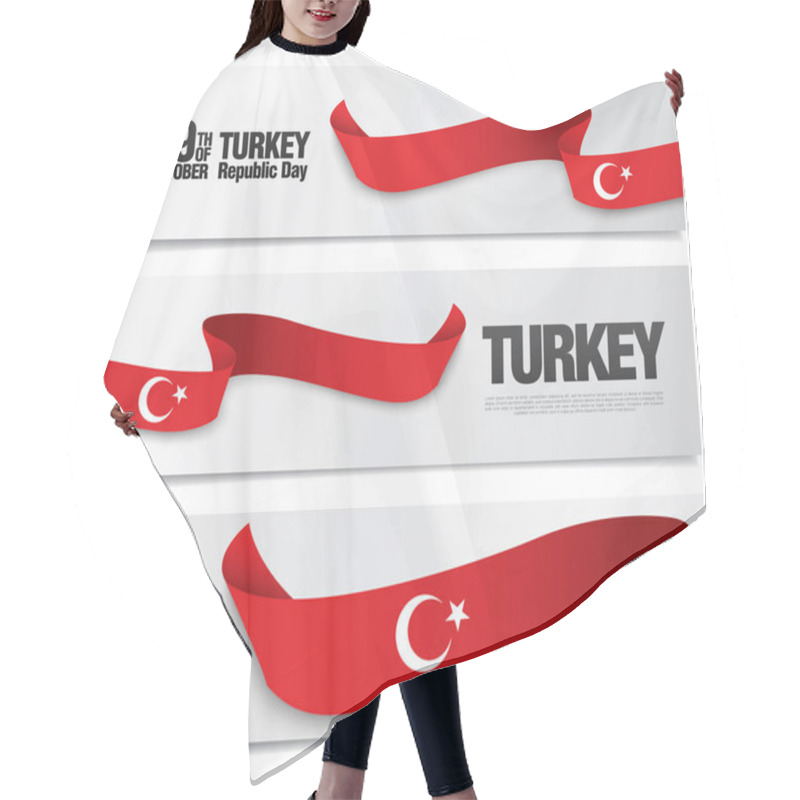 Personality  Flag Of Turkey Card Template Hair Cutting Cape