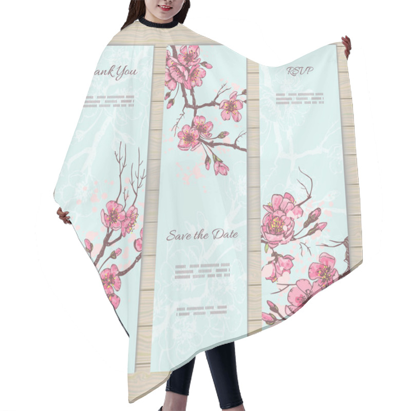 Personality  Elegante Sakura Cards Set Hair Cutting Cape