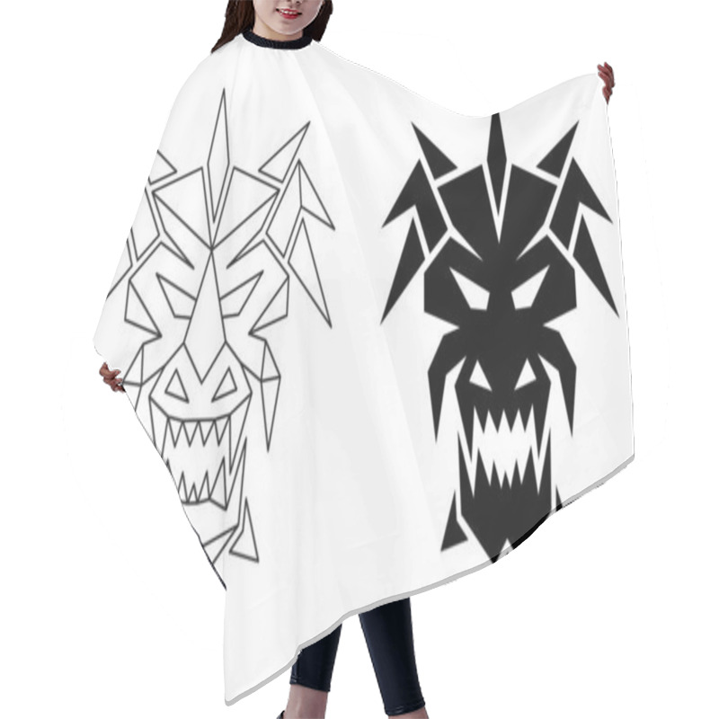 Personality  Dragon Head Sign Stencil. Hair Cutting Cape