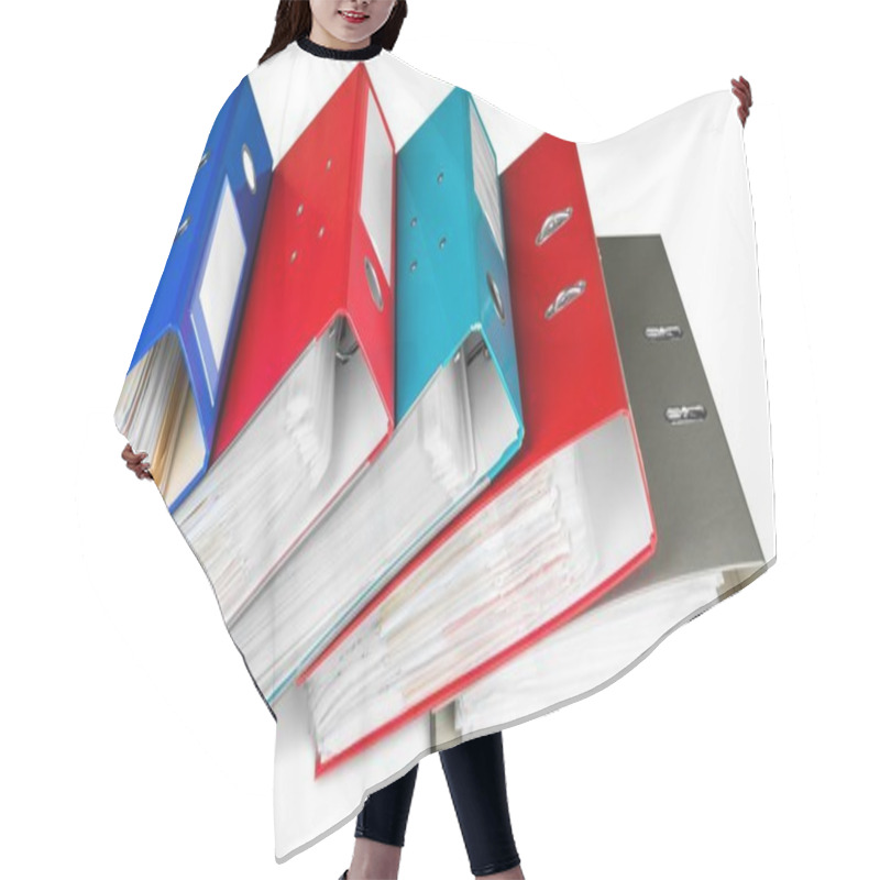 Personality  File Folders With Documents  Hair Cutting Cape