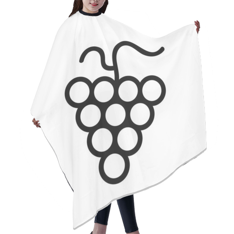 Personality  Grapes Icon Vector. Isolated Contour Symbol Illustration Hair Cutting Cape