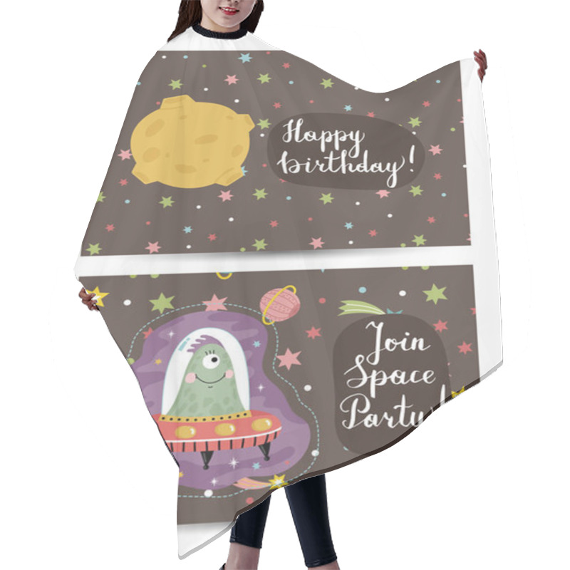 Personality  Invitation On Children Costumed Birthday Party Hair Cutting Cape