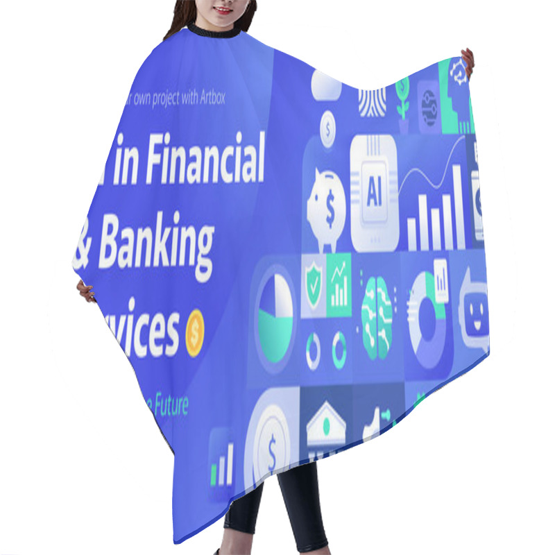 Personality  Ai In Financial And Banking Services Banner Background Hair Cutting Cape