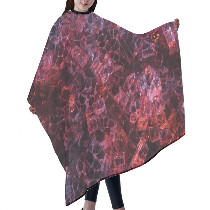 Personality  Top View Of Abstract Dark Red And Purple Glass Textured Background Hair Cutting Cape