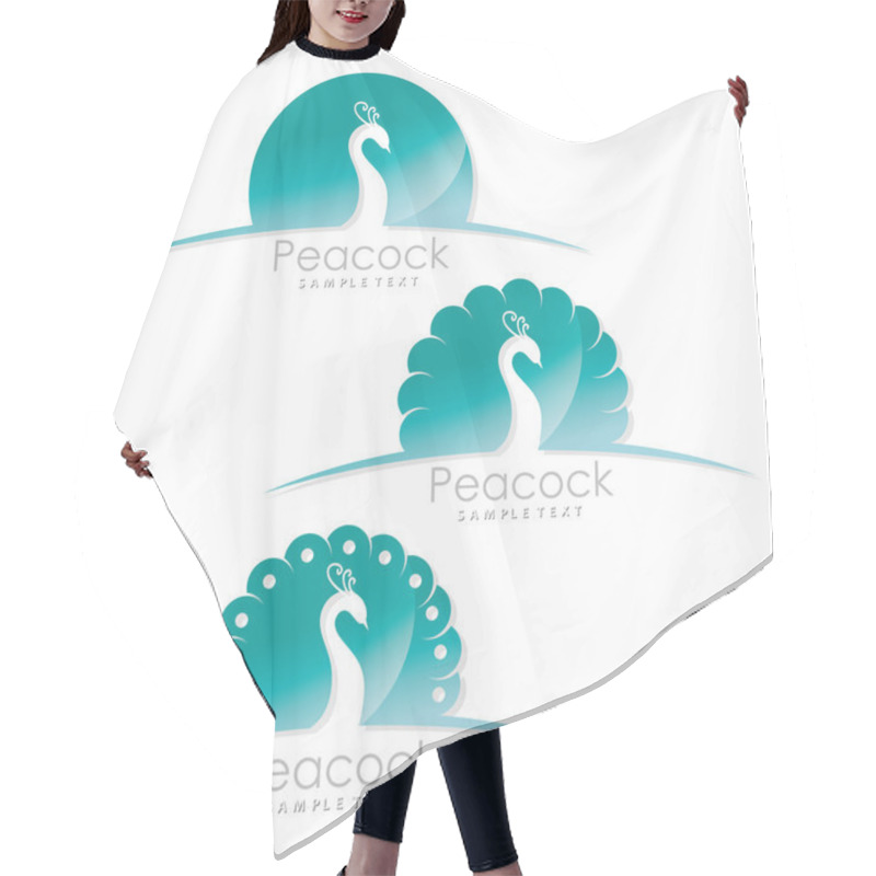 Personality  Peacock Hair Cutting Cape