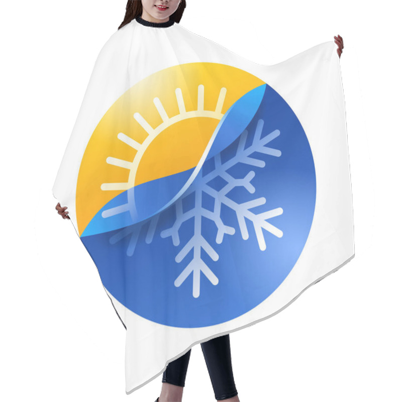 Personality  Weather Change - Half Sun Half Snowflake Hair Cutting Cape