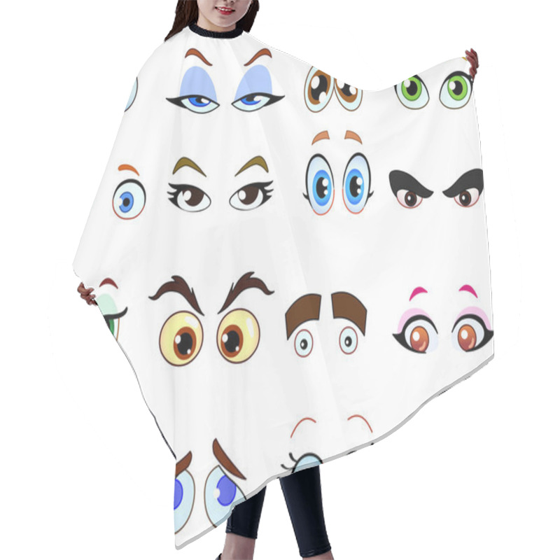 Personality  Cartoon Eyes Hair Cutting Cape