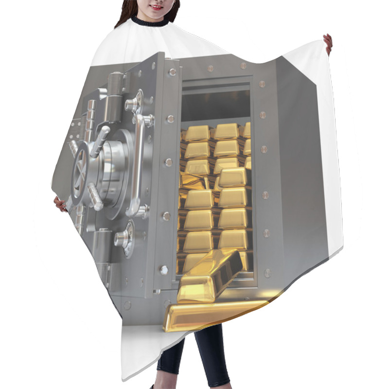 Personality  Stack Of Golden Ingots In Bank Vault Hair Cutting Cape