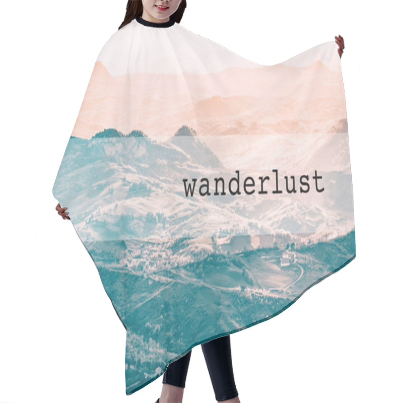 Personality  Inspirational Typographic Quote Wanderlust Hair Cutting Cape