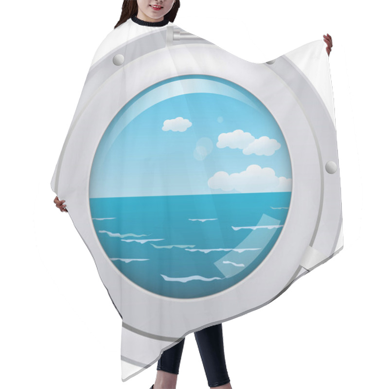 Personality  Porthole With Sea View Hair Cutting Cape