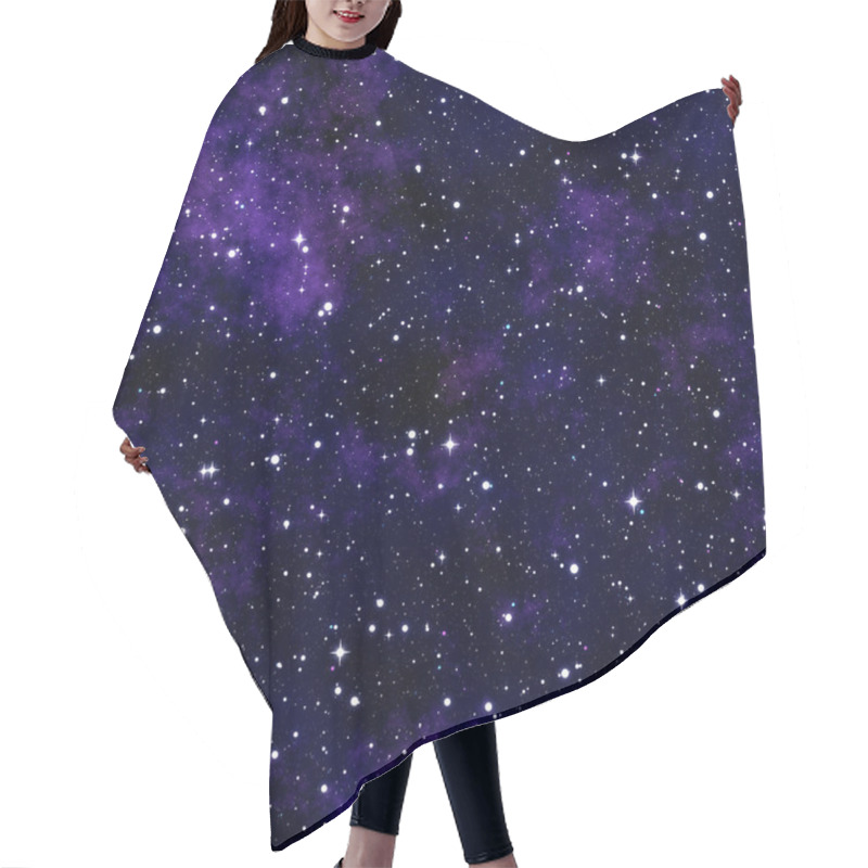 Personality  Seamless Pattern Resembling The Night Sky With Stars Hair Cutting Cape