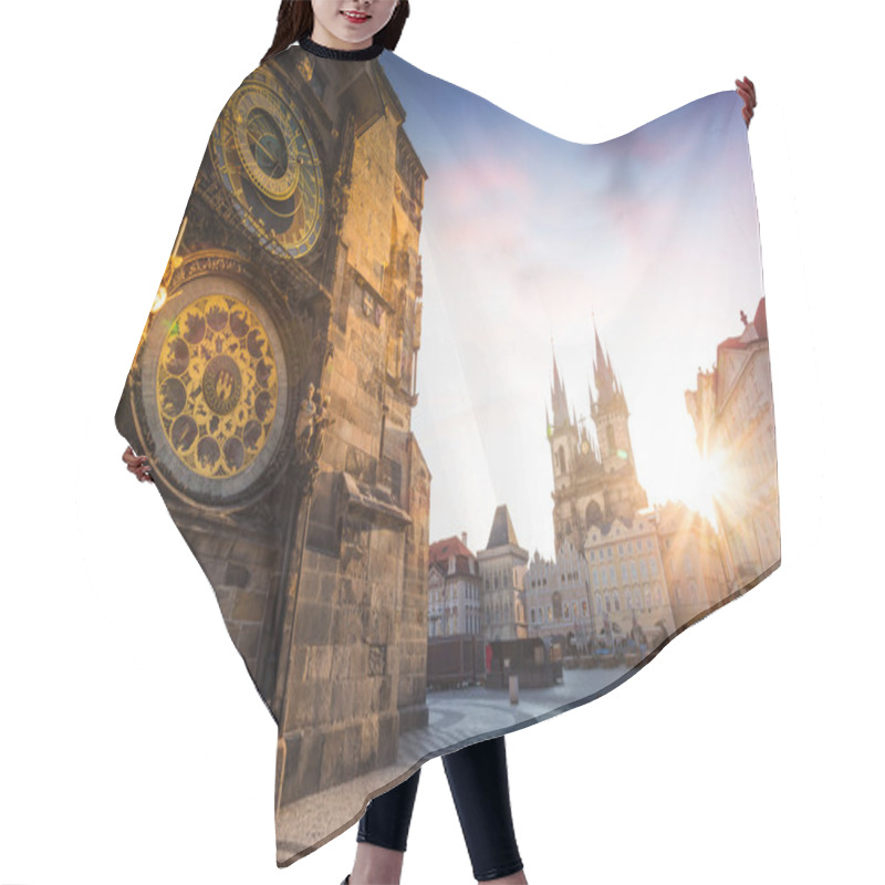 Personality  Prague Astronomical Clock Hair Cutting Cape