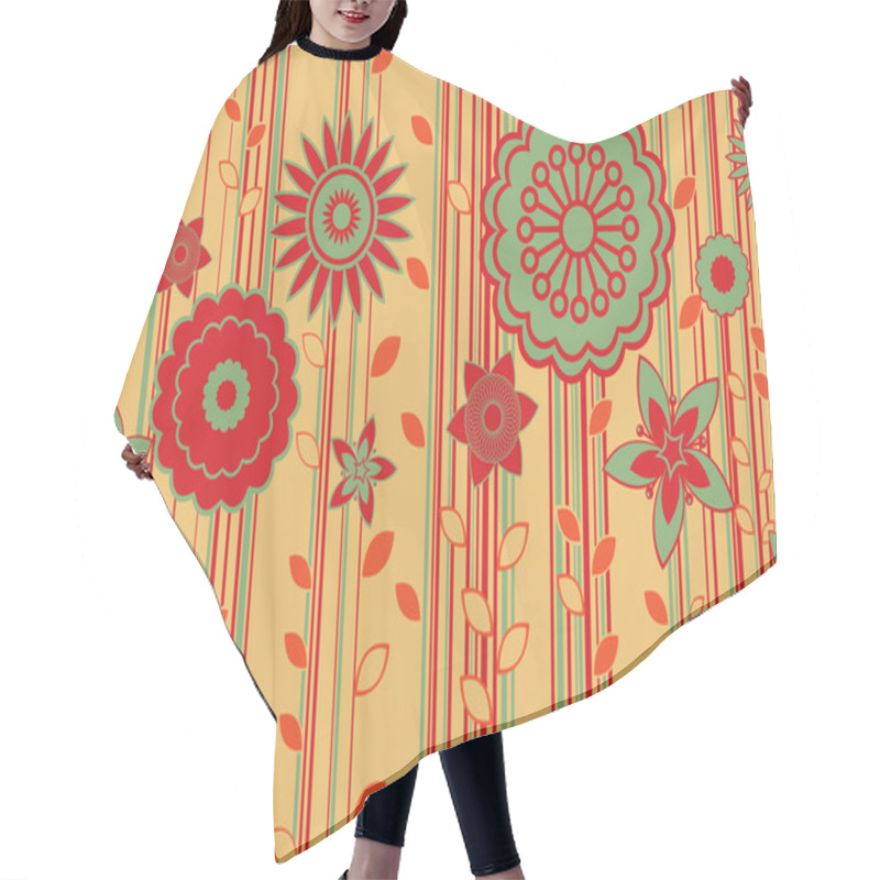 Personality  Funky Flowers Hair Cutting Cape