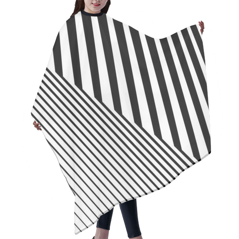 Personality  Abstract Geometric Lines Pattern Hair Cutting Cape