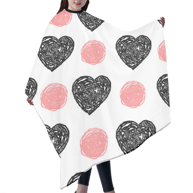 Personality  Pattern With Brush Stroke Circles Hair Cutting Cape