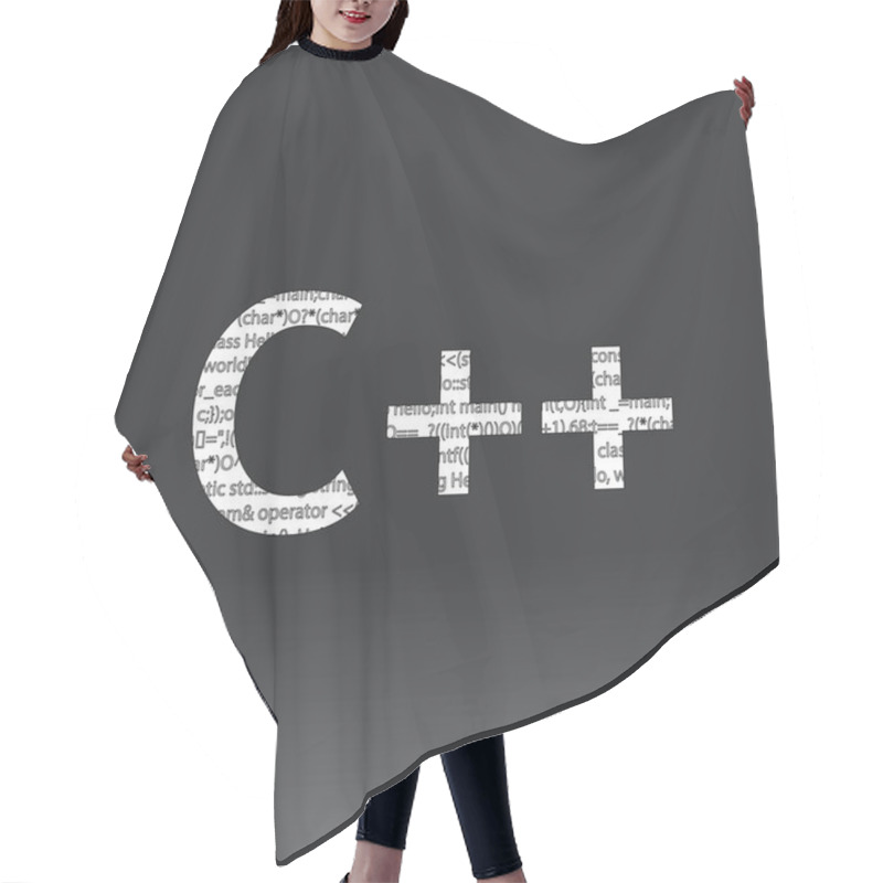 Personality  C++ Language Sign Hair Cutting Cape