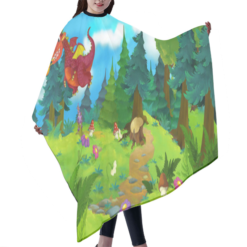 Personality  Cartoon Mythical Dragon Hair Cutting Cape