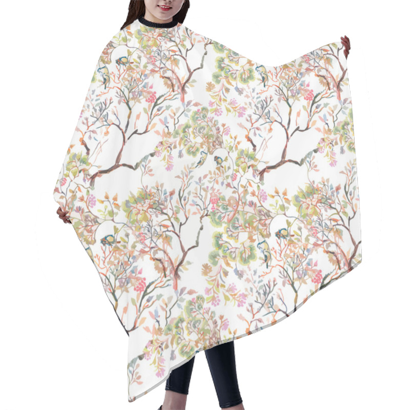 Personality  Blooming Garden Pattern Hair Cutting Cape