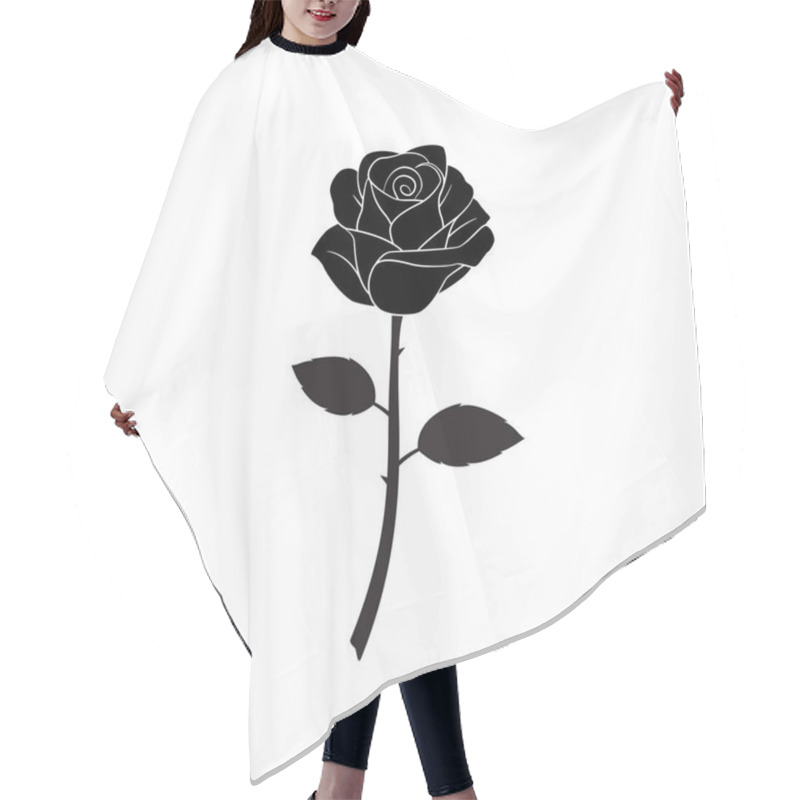 Personality  Rose Flower Hair Cutting Cape