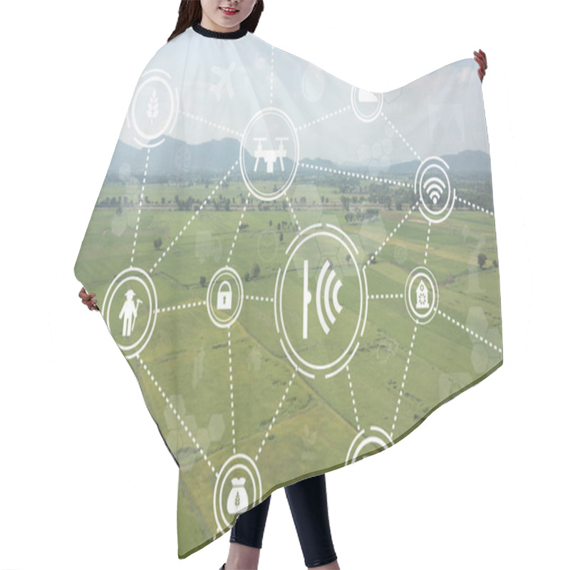 Personality  Internet Of Things Industrial Agriculture,smart Farming Concepts Hair Cutting Cape