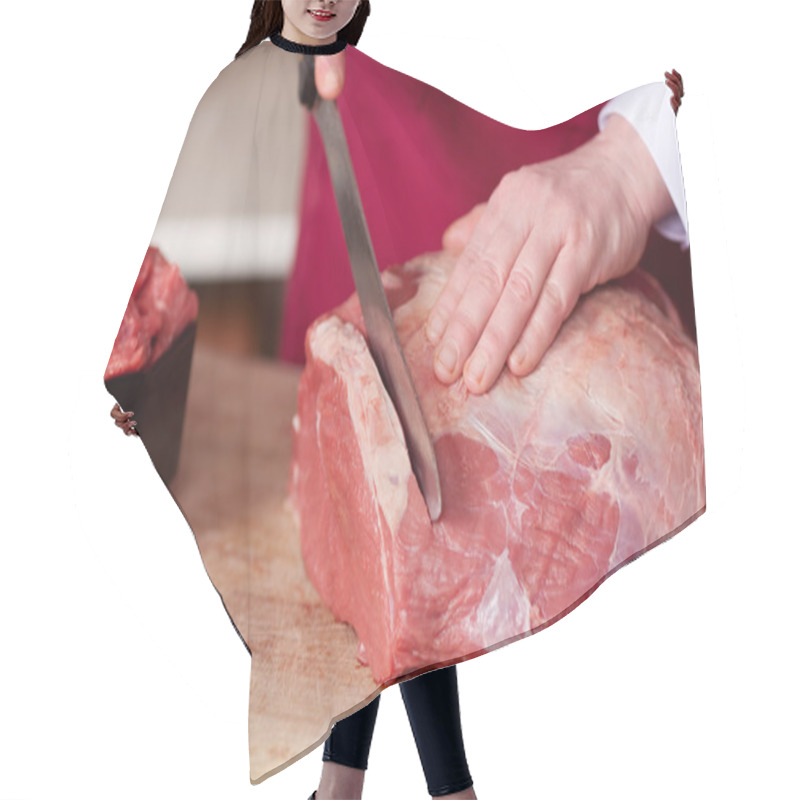 Personality  Butcher Cutting Raw Meat Hair Cutting Cape