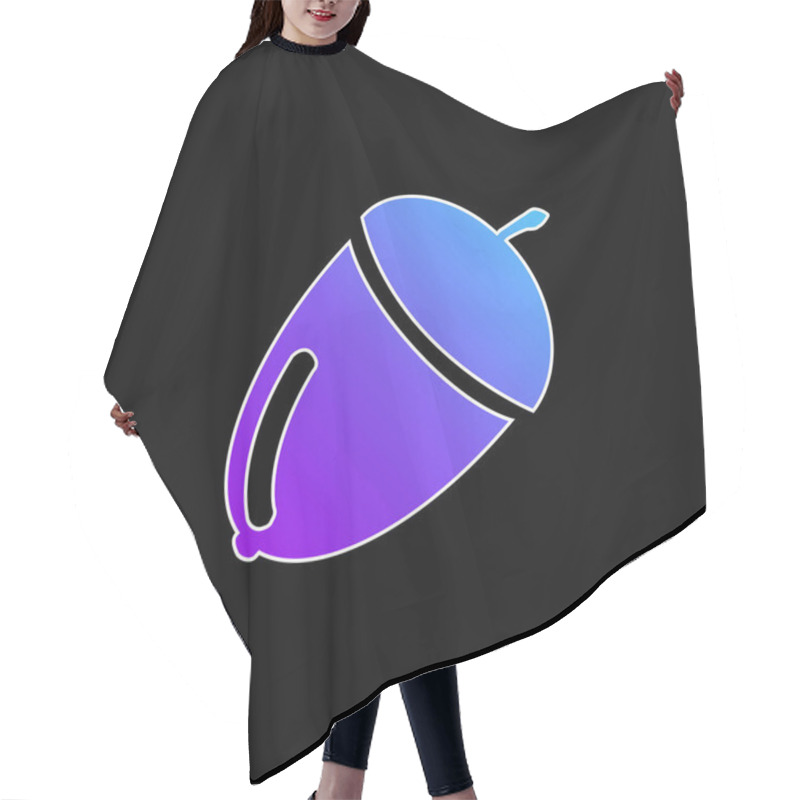 Personality  Acorn Blue Gradient Vector Icon Hair Cutting Cape