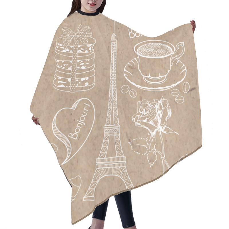 Personality  Symbols Of France Doodles Hair Cutting Cape