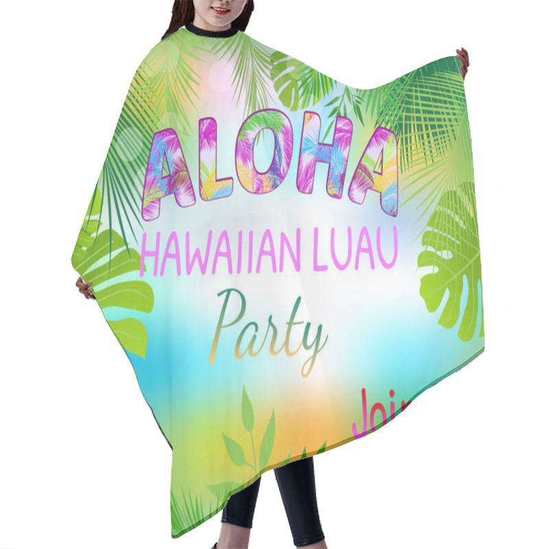 Personality  Aloha Hawaii. Best Creative Design For Poster, Flyer, Presentation. Vector Background. Hair Cutting Cape