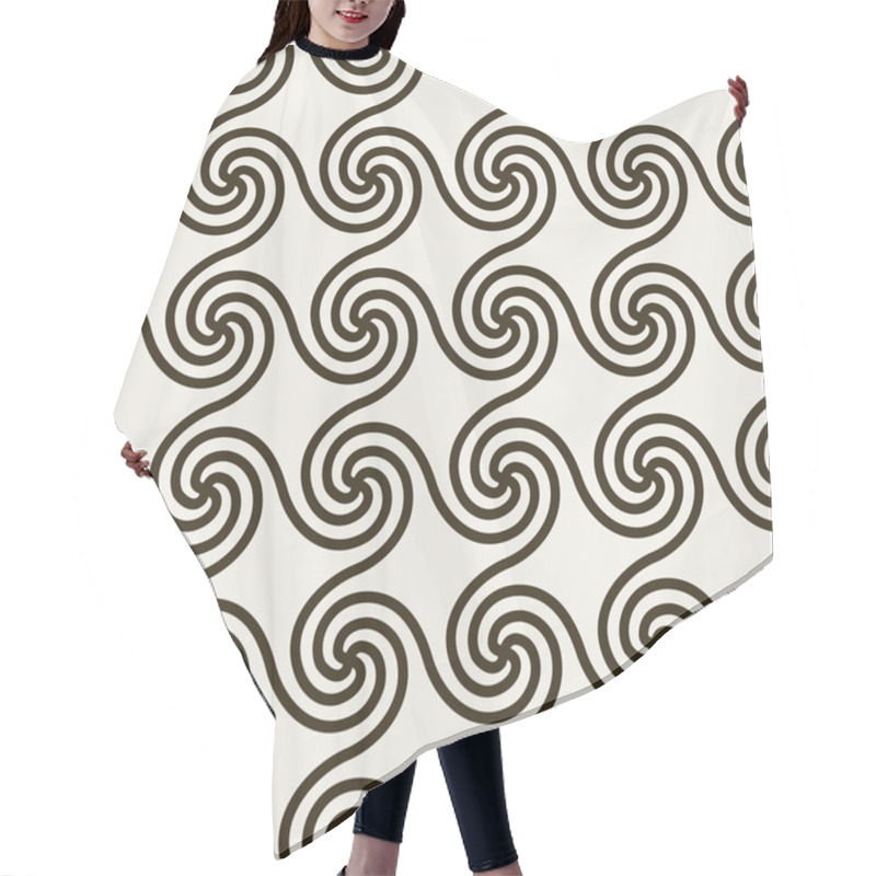 Personality  Abstract Geometric Background With Swirls. Hair Cutting Cape