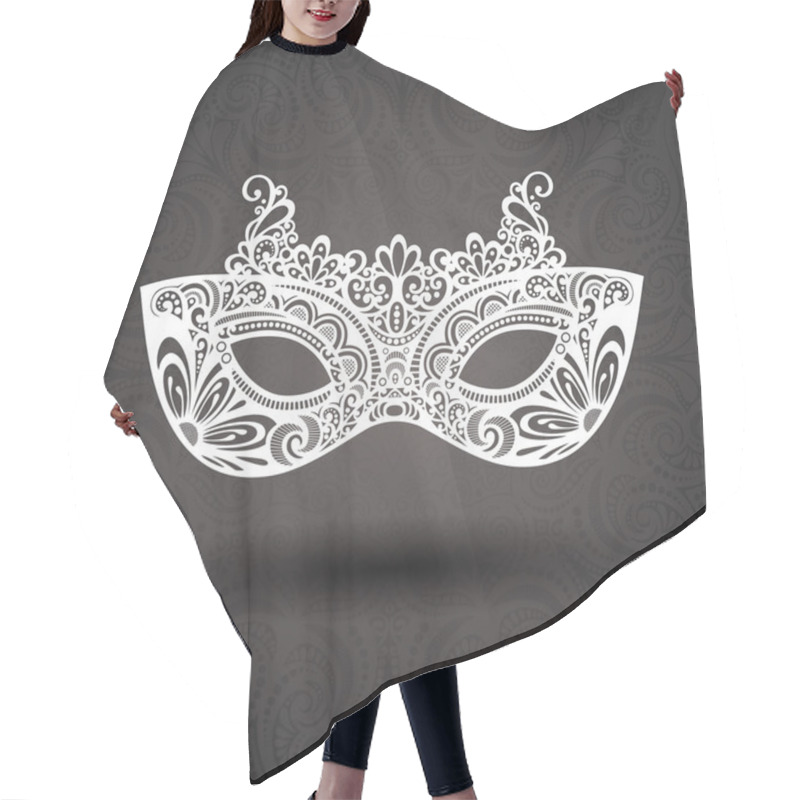 Personality  Beautiful Masquerade Mask (Vector) Hair Cutting Cape