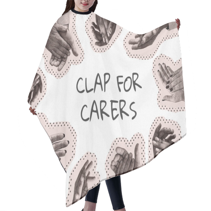 Personality  Clap For Our Carers Social Banner Template Illustration Hair Cutting Cape