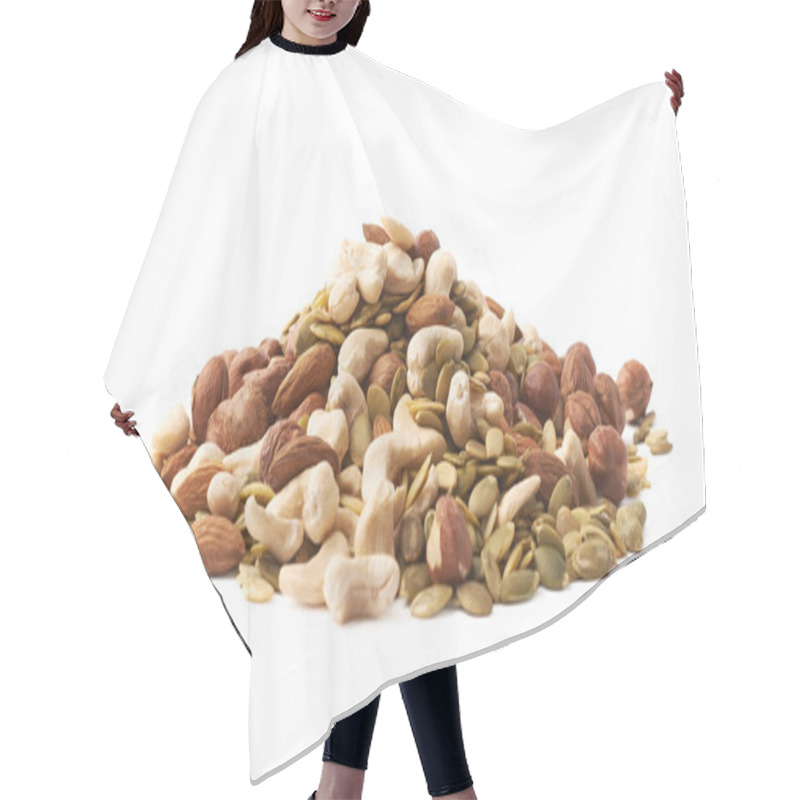 Personality  Pile Of Multiple Nuts And Seeds Hair Cutting Cape