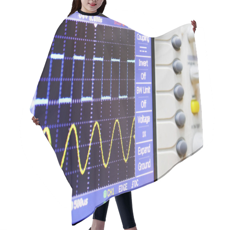 Personality  Wave On Oscilloscope Hair Cutting Cape