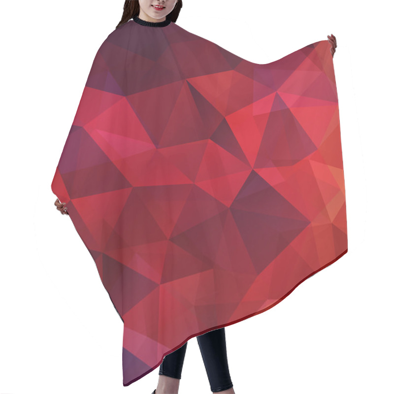 Personality  Abstract Background Consisting Of Dark Red Triangles, Vector Illustration Hair Cutting Cape