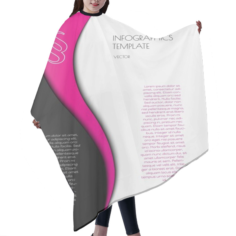 Personality  Infographics With Paragraph Symbol Hair Cutting Cape