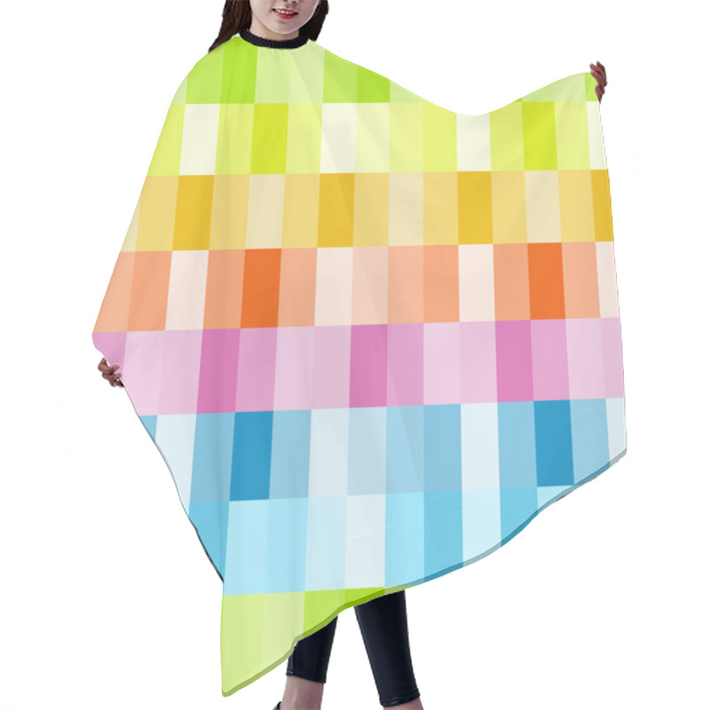 Personality  Rainbow Rows Hair Cutting Cape