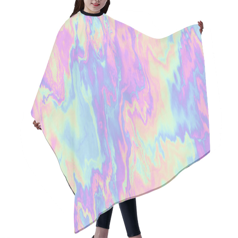 Personality  Seamless Y2K Futurism Iridescent Playful Pastel Electric Wavy Glitchy Holographic Ombre Gradient Waves Background Texture. Modern Opalescent Pale Rainbow Neon Nostalgic Cyberbunk Vaporwave Pattern Hair Cutting Cape