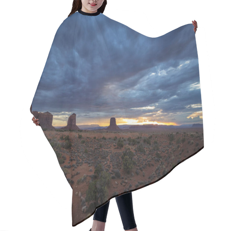 Personality  Sunset In Monument Valley, Arizona Hair Cutting Cape