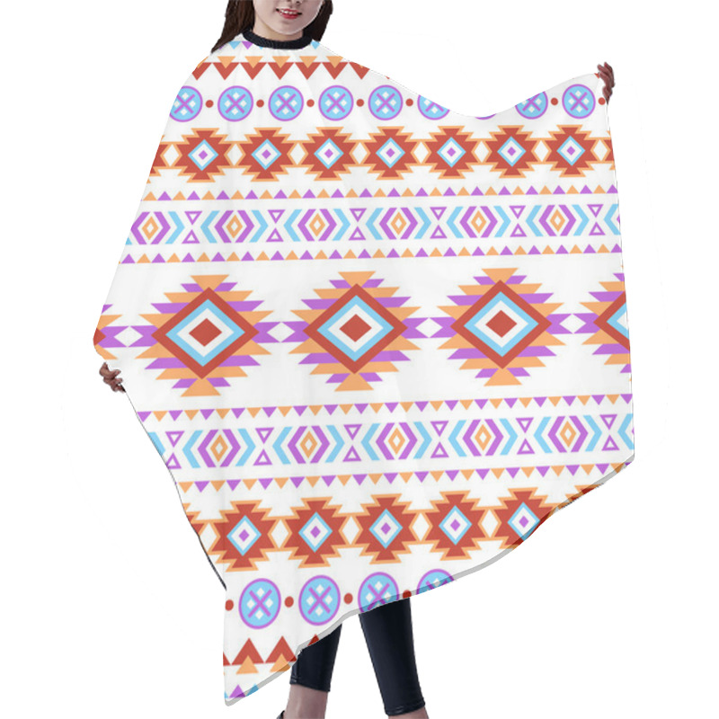 Personality  Ethnic Striped Seamless Pattern. Hair Cutting Cape