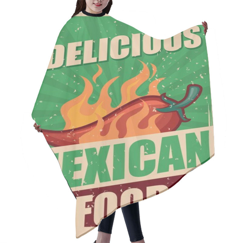 Personality  Delicious Mexican Food Poster Hair Cutting Cape