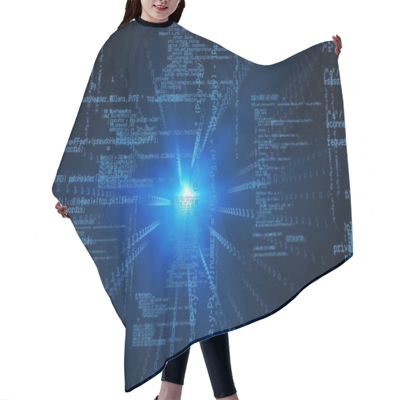 Personality  Composite Of Programming Graphic Hair Cutting Cape