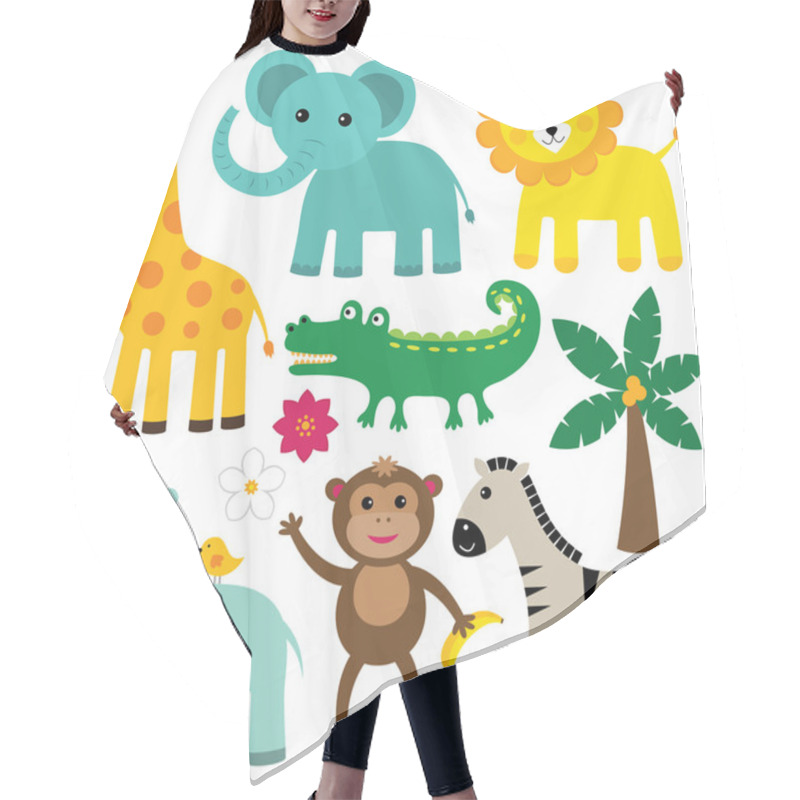 Personality  Cute Animals Set Hair Cutting Cape