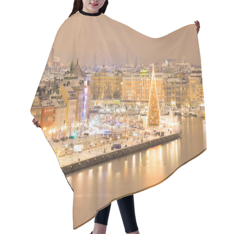 Personality  Stockholm Cityscape At Night Hair Cutting Cape