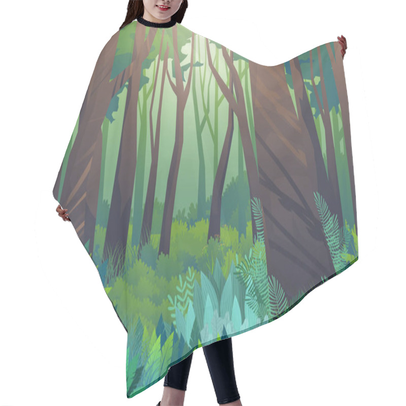 Personality   Scene Forest Of Trees And Green Low Hedges Hair Cutting Cape