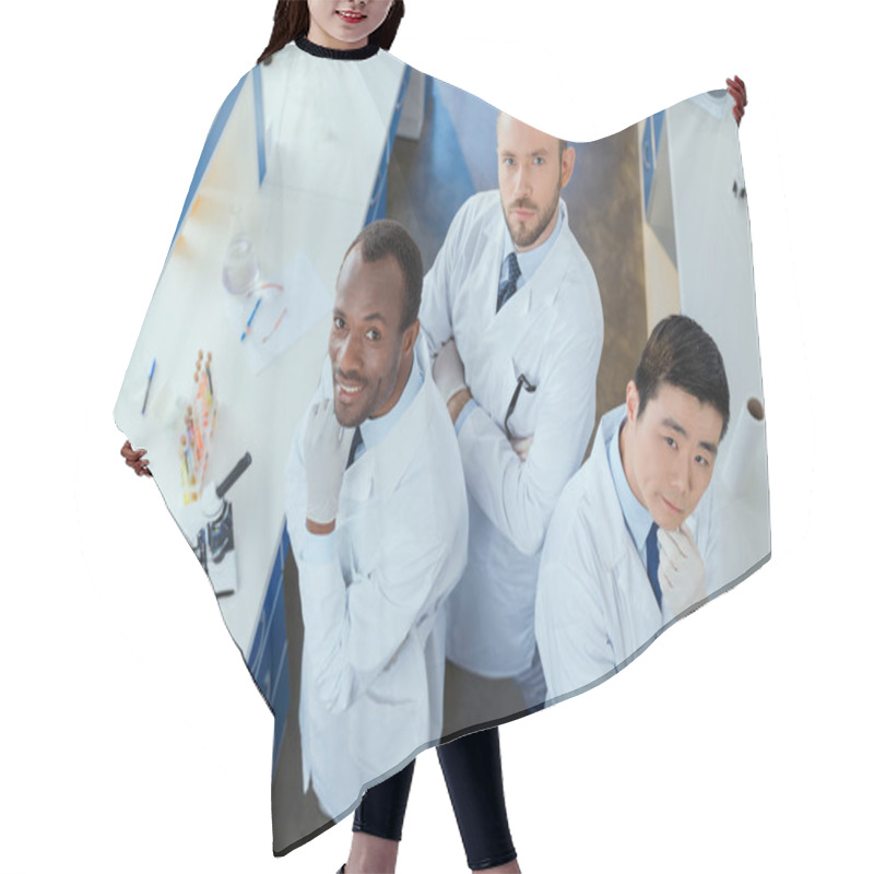 Personality  Scientists Working In Lab  Hair Cutting Cape