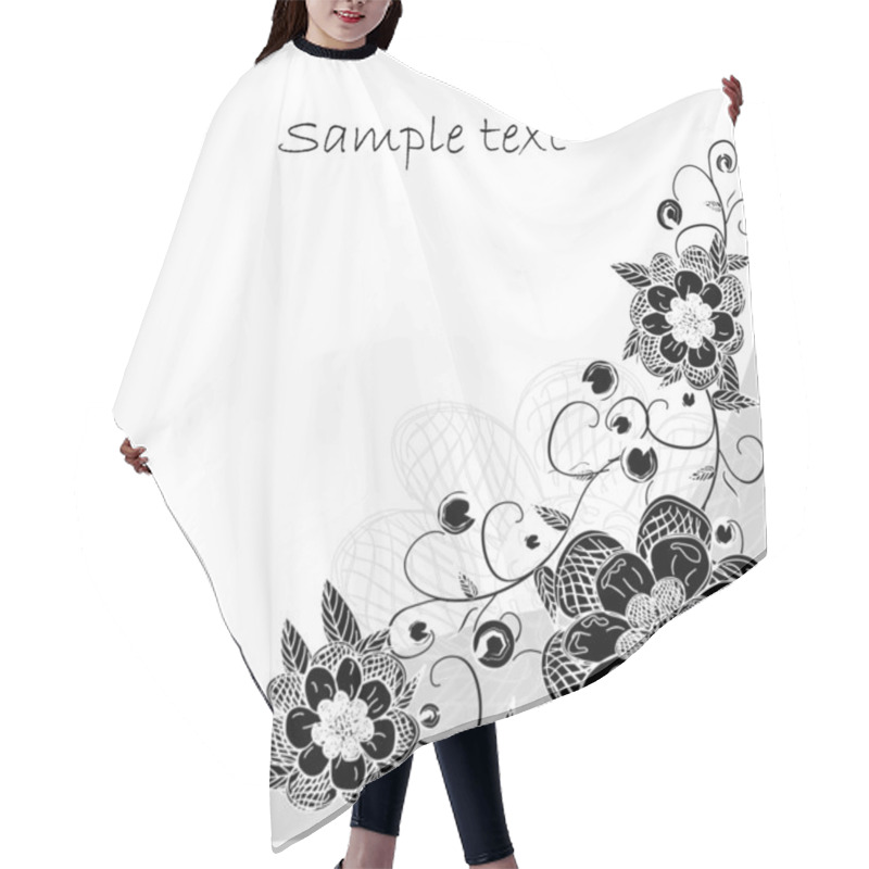 Personality  Floral Design Hair Cutting Cape