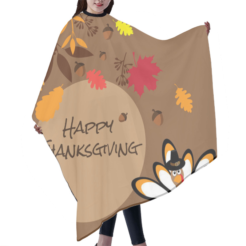 Personality  Vector Thanksgiving Card Hair Cutting Cape